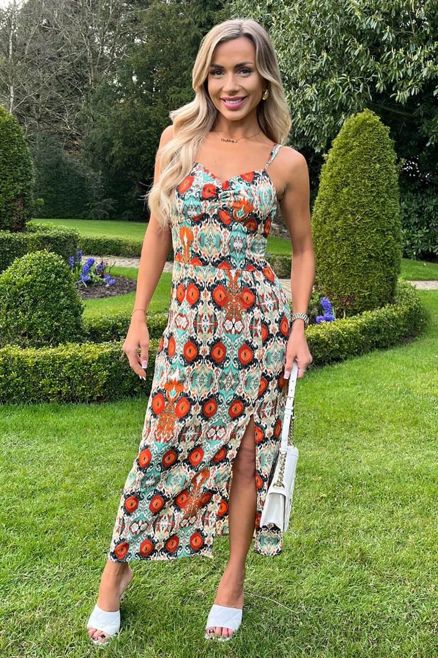 AX Paris Multi Abstract Print Strappy Midi Dress 1 AX Paris Multi Abstract Print Strappy Midi Dress